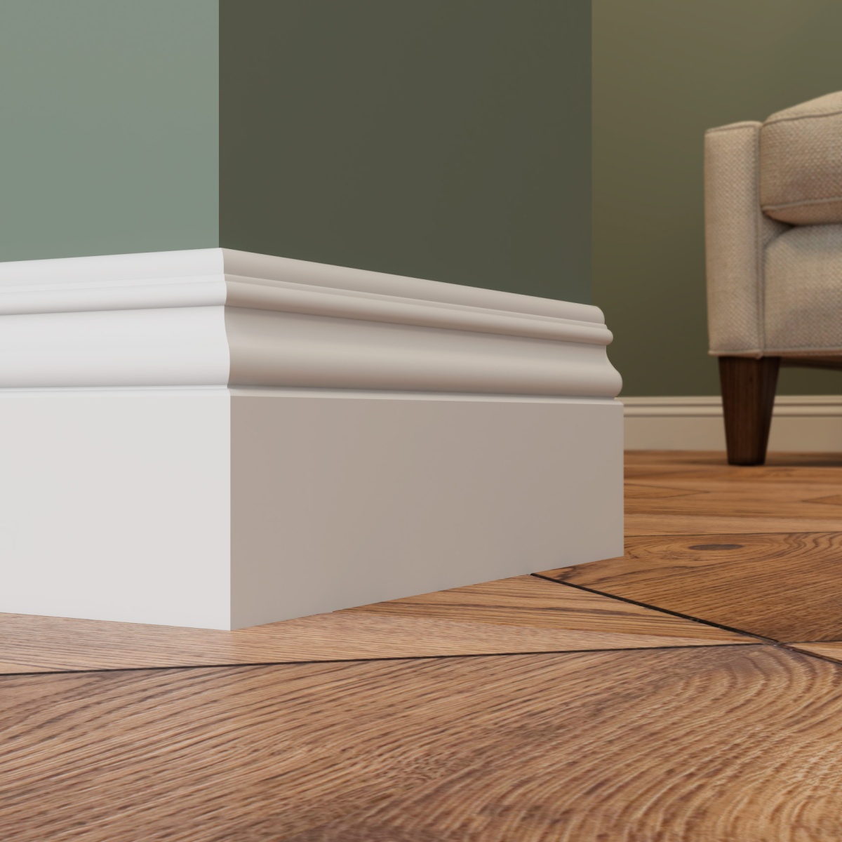 Плинтус под покраску Ultrawood Base 5271 i 2000х90х12 мм